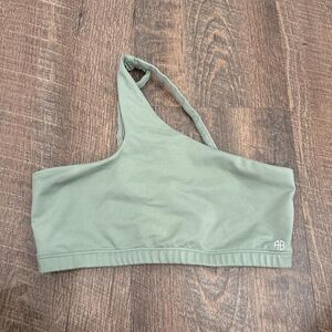 Anine Bing Green One Shoulder Tank Top